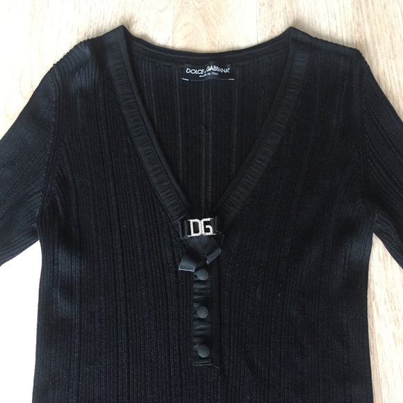 Dolce Gabbana Black T-Shirt Top Shirt . US 10 - Picture 2 of 7